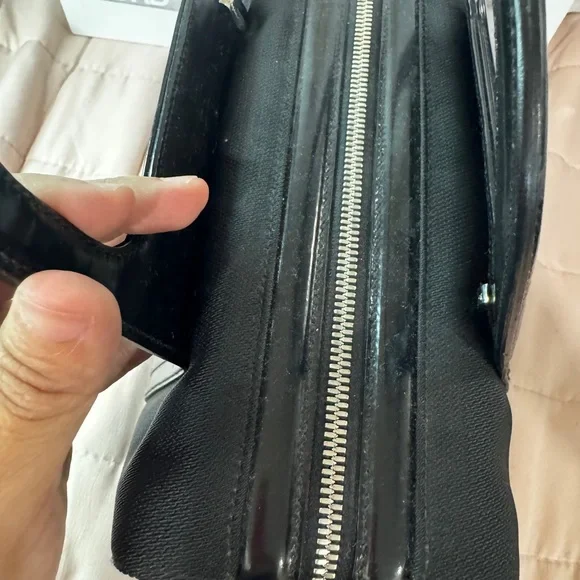 Vintage Salvatore Ferragamo Black Nylon & Patent Leather Mini Bag - Picture 6 of 9